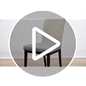 8 Pcs Grey Linen Chair Back Covers for Dining Room - Rustic Modern Protectors