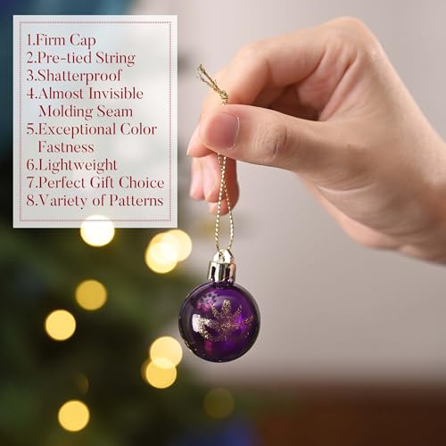 Mini Mardi Gras Holiday Ornaments Set - Purple, Green, Gold, 25 Pieces