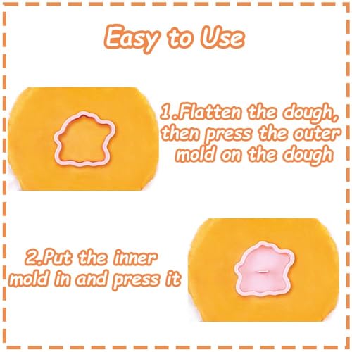 Mini Ghost Cookie Cutters Set - 8 Pieces Halloween Baking Stamps - Ghost-1 Variation