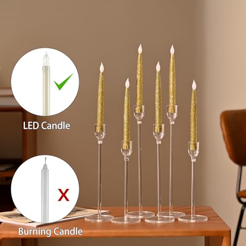 18-Pack Clear Acrylic Candle Holders for Wedding Centerpieces - Variations of 18 & Clear