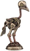 Steampunk Crow Skeleton Resin Sculpture with Cold Cast Bronze Finish - Home Decor