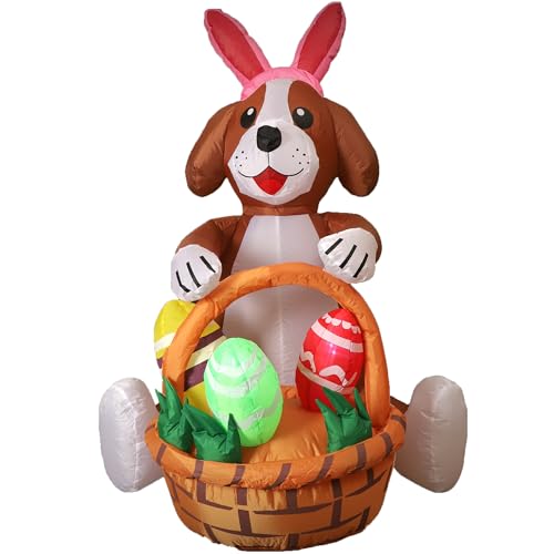 5 Ft Halloween Inflatable Dog Decor with LED Lights Outdoor Yard Scene