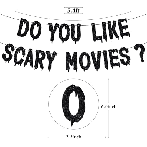 Scary Movie Night Banner Halloween Horror Party Decorations
