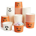 150 Pack Halloween Snack Cups 8oz Disposable Pumpkin Ghost Paper Bowls