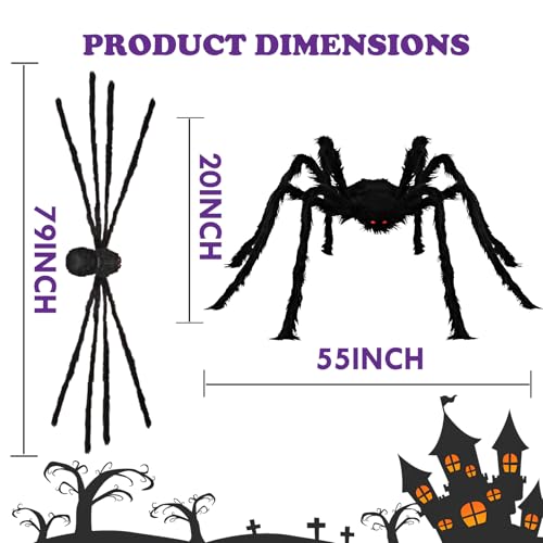 Giant Spider Halloween Decorations Outdoor Indoor Scary Halloween Yard Decor