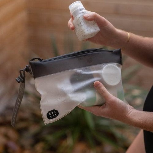 Gravel The Pouch - TSA Approved Clear Travel Toiletry Bag | Quart Size for Men & Women