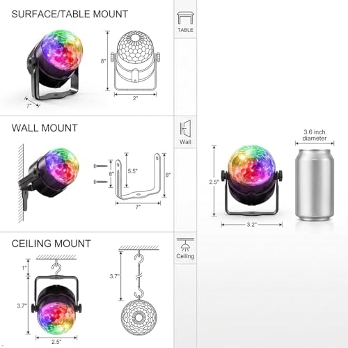 Bronze 2-Piece Voice Controlled Party Lights with Remote – Multi-Color LED String Lights