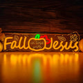 Fall in Love with Jesus Neon Sign for Wall Decor Christian Fall LED Sign - Seasonal Faith Decoration