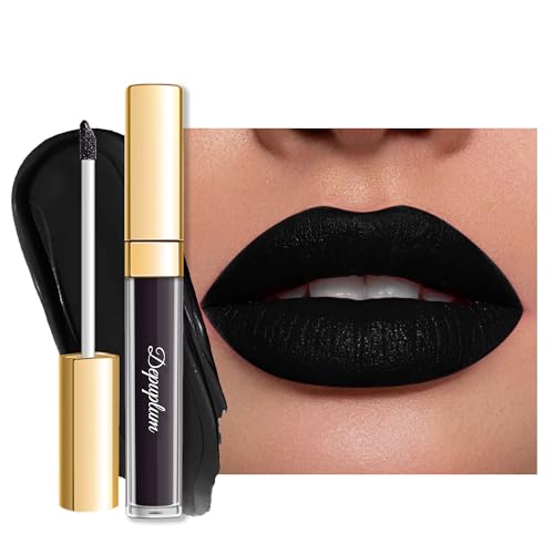Depuplum Black Matte Lipstick - Long Lasting, Vegan Formula - DM23 Black Storm