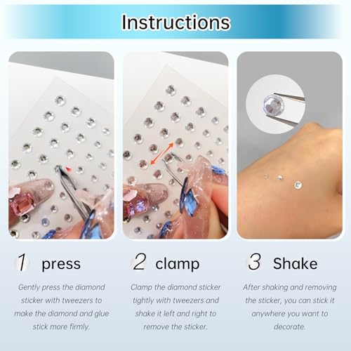 Self-Adhesive Face & Body Gem Set with Mermaid Suit Variation - 683 Pcs