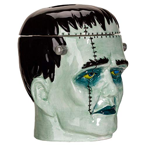 Ceramic Cookie Jar - Frankenstein Head Design, Food Storage, Kitchen Decor