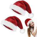 Christmas Santa Hat for Adults Bright Red Holiday Party Accessory