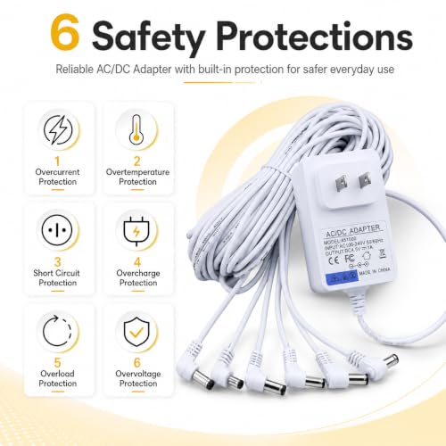 AC/DC 4.5V Power Adapter for Lemax Halloween Christmas Village Decorations