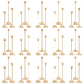 Gold Candlestick Holders Set of 15 (45 PCS) - Metal Taper Candle Holders for Dining & Decor