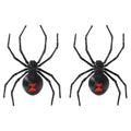 Black Widow Spider Fridge Magnets - 2pcs Realistic Halloween Decor