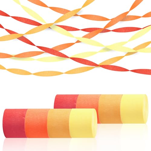 Party Streamers Set - 8 Rolls of Crepe Paper for Celebrations & DIY Decor