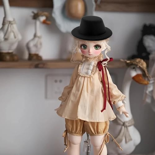 6 Pcs 5-Inch Felt Top Hats for Crafts, Party, Christmas Decorations, Doll Accessories