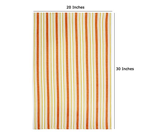 Oversized Kitchen Towels Set - 4 Pack 20x30 Inches Coral Cotton Absorbent Dish Towels
