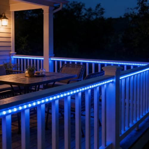 Blue LED Rope Light 20Ft Waterproof Outdoor Decorative Lighting - Buyagn