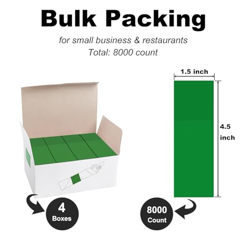 Self-Adhesive Napkin Bands Bulk Pack of 8,000 for Restaurants & Events