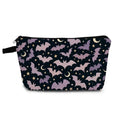 Small Cosmetic Bag with Crescent Moon Bat Print - Variation hzj0990
