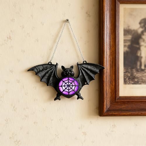 Halloween 3D Lighted Bat Decor - Indoor Hanging Window Ornament