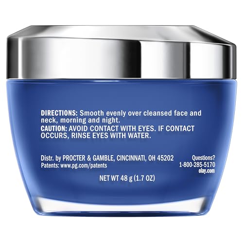 Olay Hyaluronic Acid Face Moisturizer, Instant Hydration for Women, Fragrance-Free - Dry Skin Solution, Glowing, Smoothing, Plumping, Renewing - Niacinamide, Amino Peptides 1.7 Oz