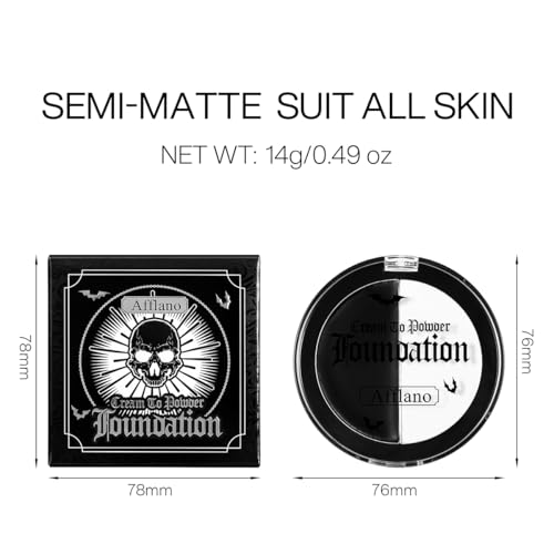 Black and White Face Paint Makeup - Gothic Full Coverage Body & Stage Paint - Variation: White Black