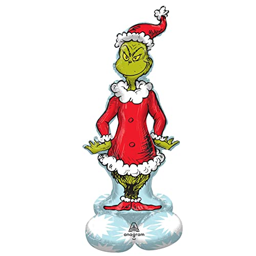 59-Inch Airloonz Christmas Grinch Balloon - Holiday Party Decor