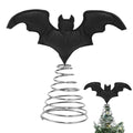 Halloween Bat Tree Topper - Gothic Black Miniature Holiday Decoration