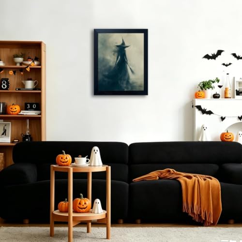 Gothic Witch Canvas Wall Art - Halloween Poster Print - 20x16 Variation