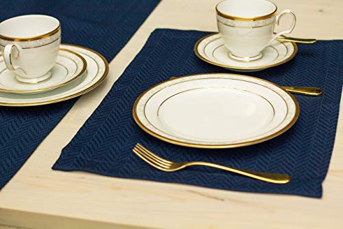 Navy Blue Waterproof Table Runner 14x48 Inches - Elegant Dining & Event Decor