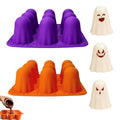 Halloween Ghost Silicone Mold 2 Pack for Chocolates Candies & Crafts