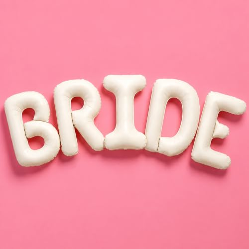 Cream Bride Balloons - 40 Inch Giant Wedding & Bachelorette Decorations