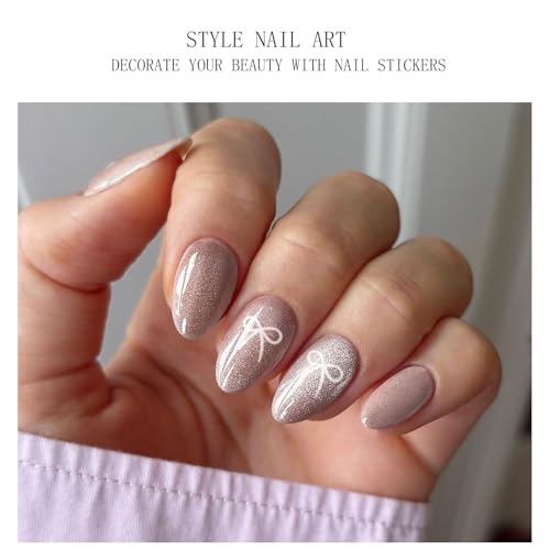 Semi Cured Gel Nail Strips with Cat Eye Design - Long-lasting Nail Art Wraps