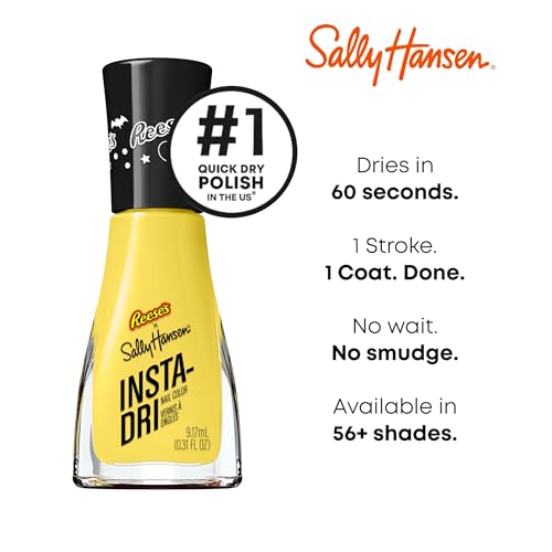 Quick Dry Nail Polish Duo - Shimmery Burnt Orange & Bright Yellow, 2-Piece Set