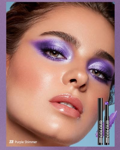 Purple Shimmer Cream Eyeshadow Stick - Bright Long-Lasting Eye Makeup, 23