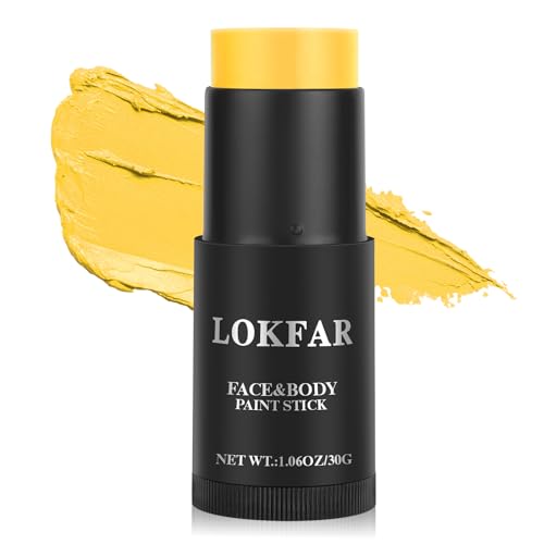 Yellow Face Paint Stick - Cream-Based Body Makeup for Halloween & Cosplay - 1.06 Oz