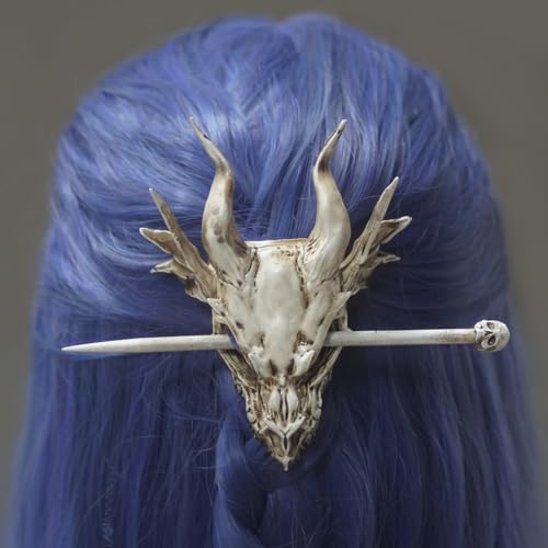 Gothic Dragon Skull Hair Stick - Halloween Cosplay Bone Hairpin for Women