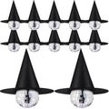 Halloween Disco Decorations Set - Hanging Witch & Disco Ball Party Decor