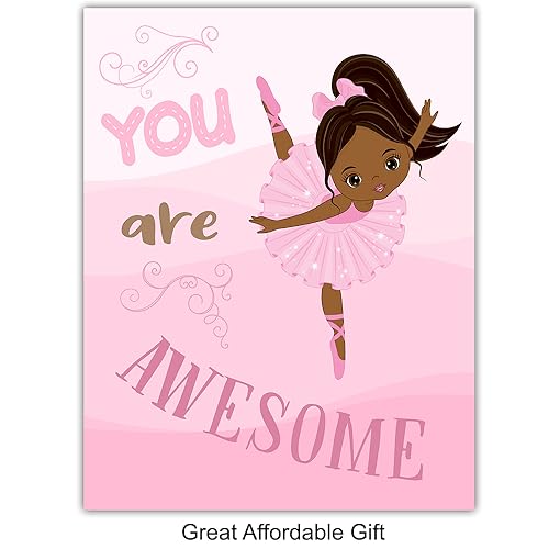 Black Girl Nursery Wall Decor 11x14 Inch Print - Black Girl Magic Inspirational Artwork - Pink Girls Room Wall Art - Variation 1
