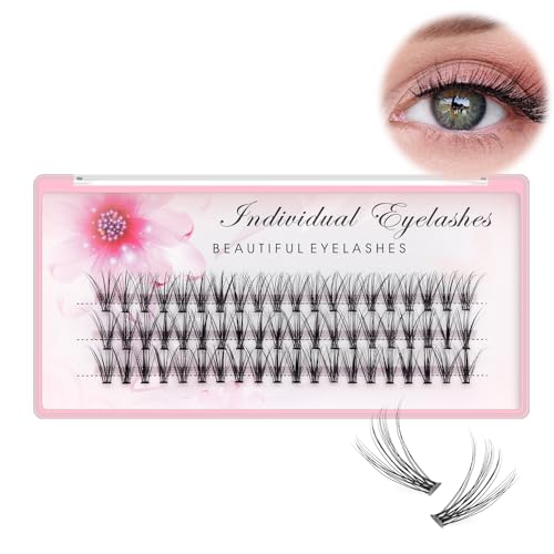 False Eyelash Clusters 14mm Natural Curl 0.07mm Thickness Handmade Bulk