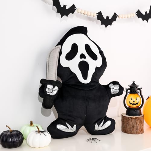 Halloween Ghost Throw Pillow - Spooky Decor Cushion for Sofa & Bed