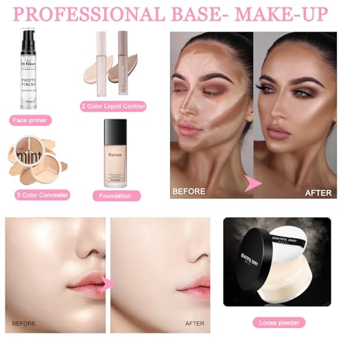 Makeup Kit for Women Full Set Matte Eyeshadow - 40 Colors, Lip Gloss & Brushes