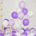 Purple White Balloons - 200 Pcs 5 Inch Pastel Latex for Party Decorations - Variation: Purple White
