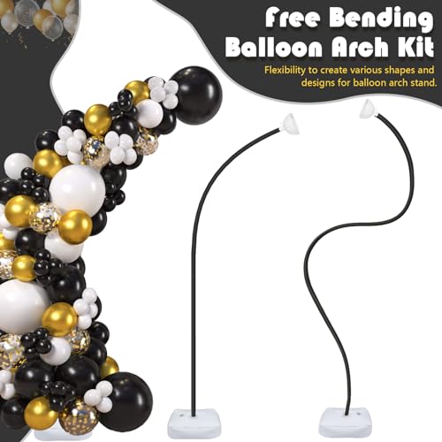 Half Balloon Arch Stand Kit for Floor Wedding & Party - Black - OurWarm