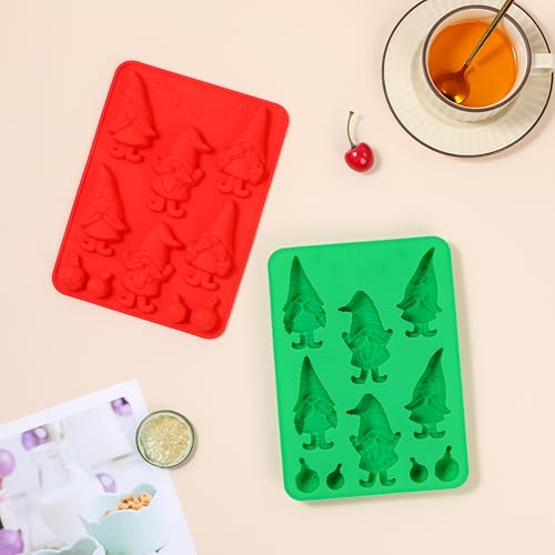 2 Pack Christmas Silicone Mold for Baking - Gnome & Bell Holiday Treats - Variation B