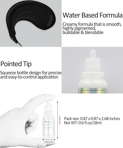Black and White Face & Body Paint Set Water Based Washable Non-Toxic for Halloween Cosplay
