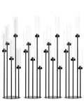 Black Floor Candelabra Centerpiece Set of 4 - Tall Wedding Table Decor