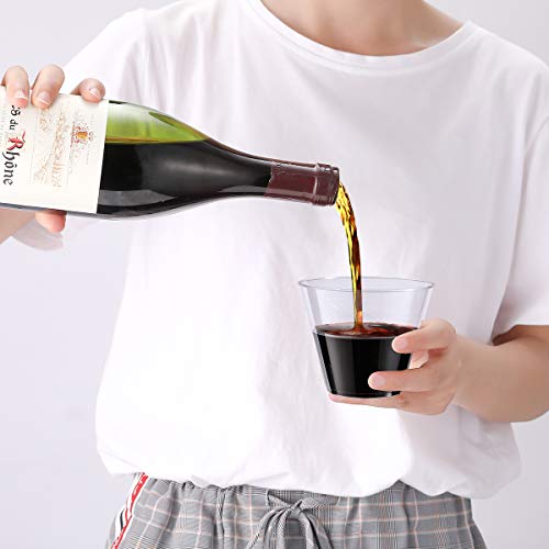 Disposable Plastic Cups 9oz Clear Pack of 100 Heavy Duty Party Tumblers